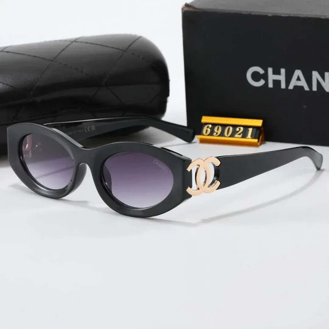 Chanel Oval Sunglasses Black Gradient