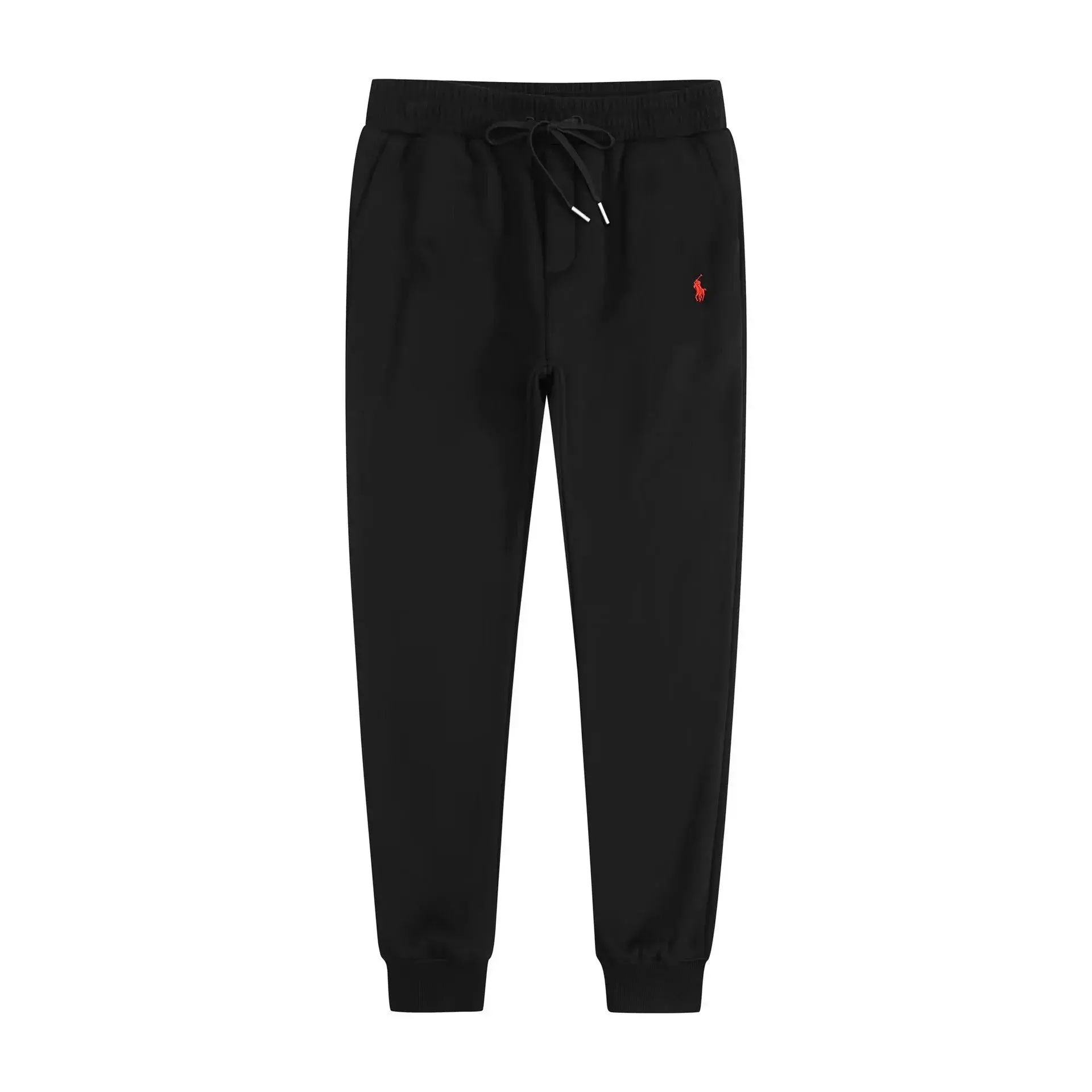 Polo Ralph Lauren Black Joggers with Red Logo