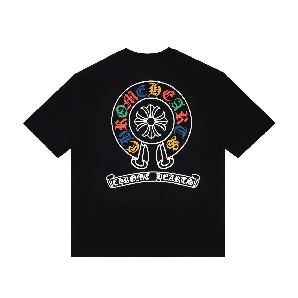Chrome Hearts Horseshoe Multicolor Cross T-Shirt Black