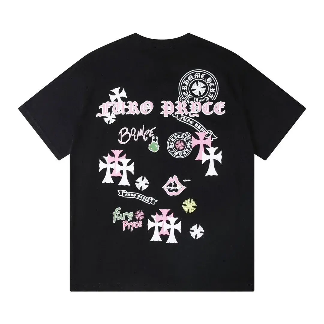 Chrome Hearts x Matty Boy Multi-Graphic T-Shirt Black Pink