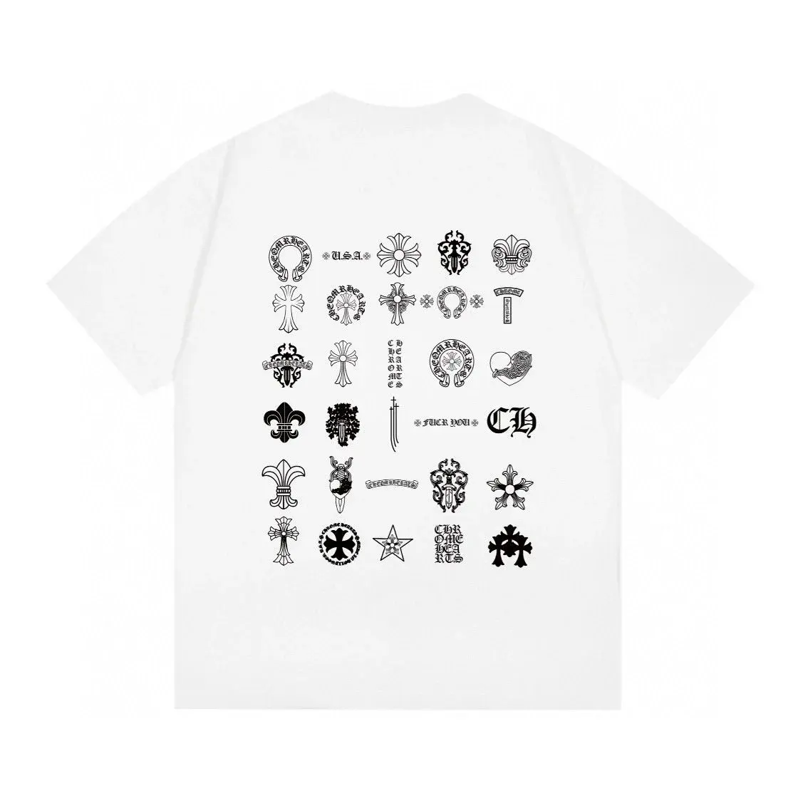 Chrome Hearts Multi Logo Grid T-Shirt White