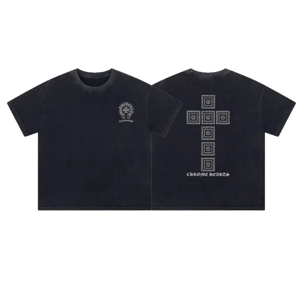 Chrome Hearts Grid Cross Black T-Shirt