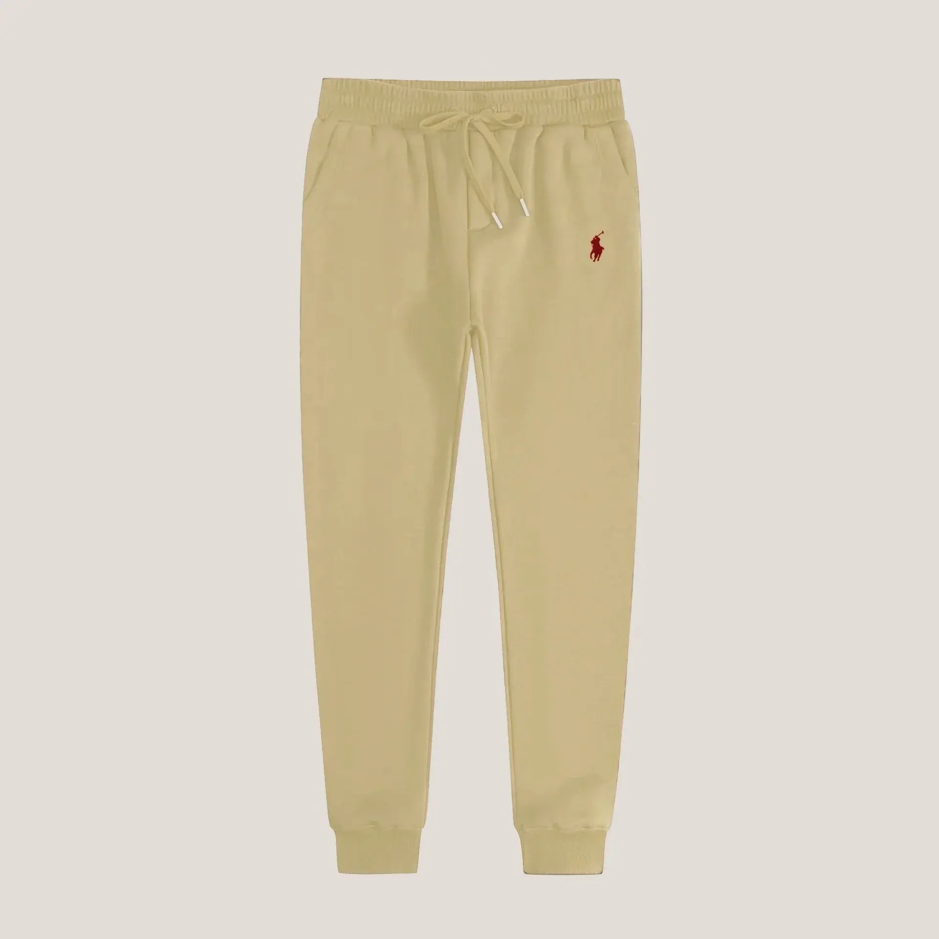 Polo Ralph Lauren Khaki Red Logo Jogging Pants