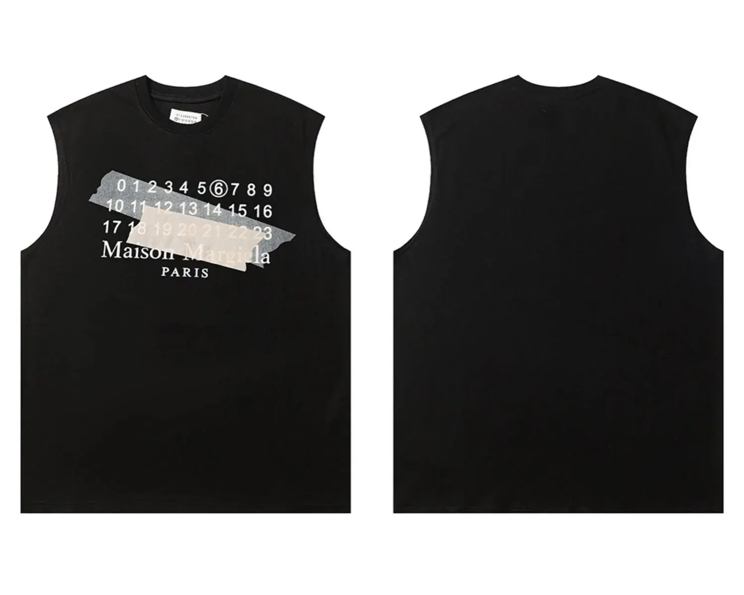 MM6 Maison Margiela Number Tag Tank Top Black