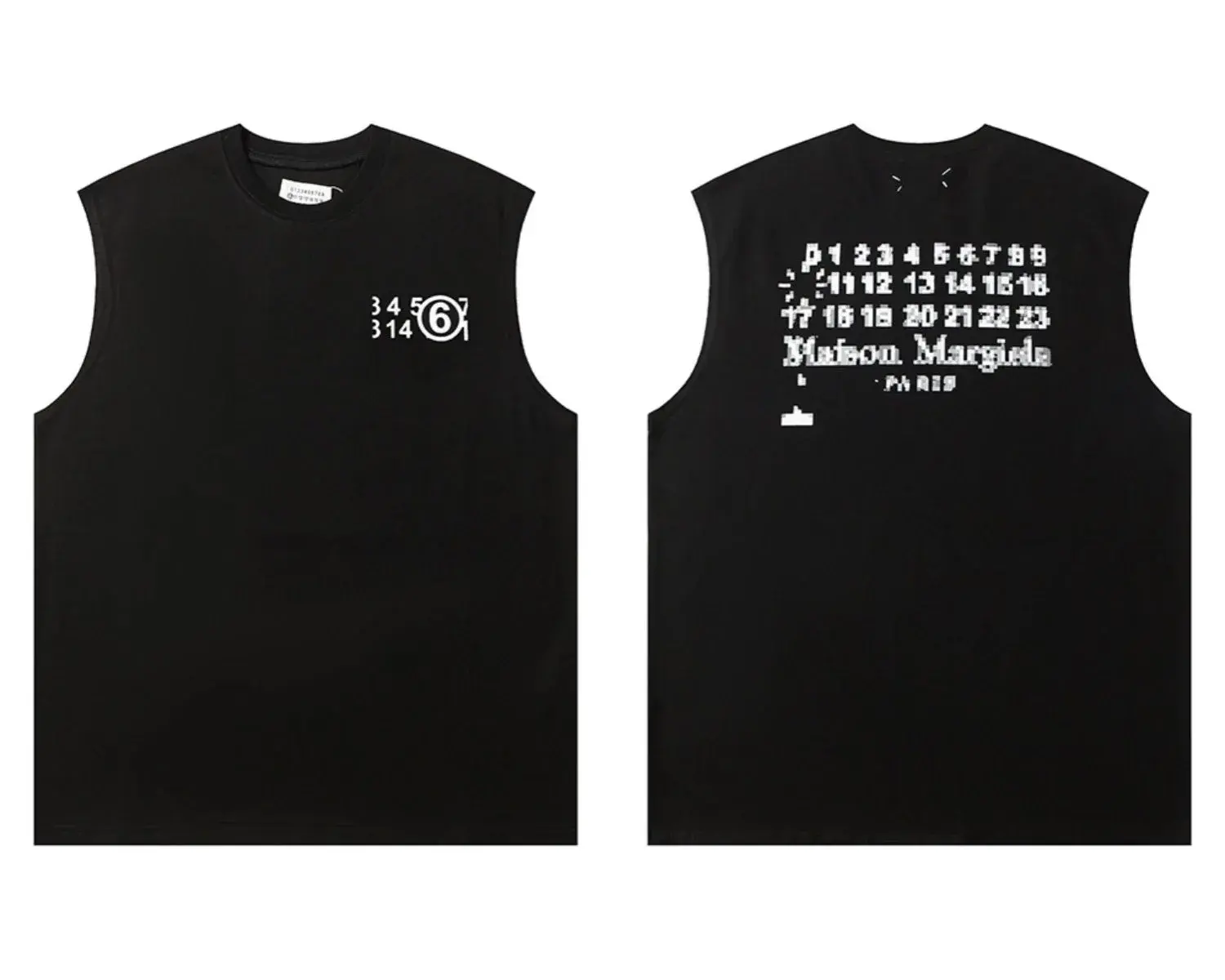 MM6 Maison Margiela Numeric Logo Tank Top Black