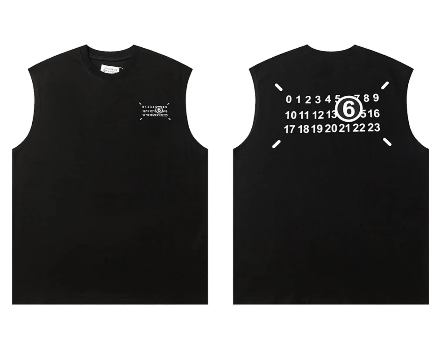MM6 Maison Margiela Framed Number Tank Top Black