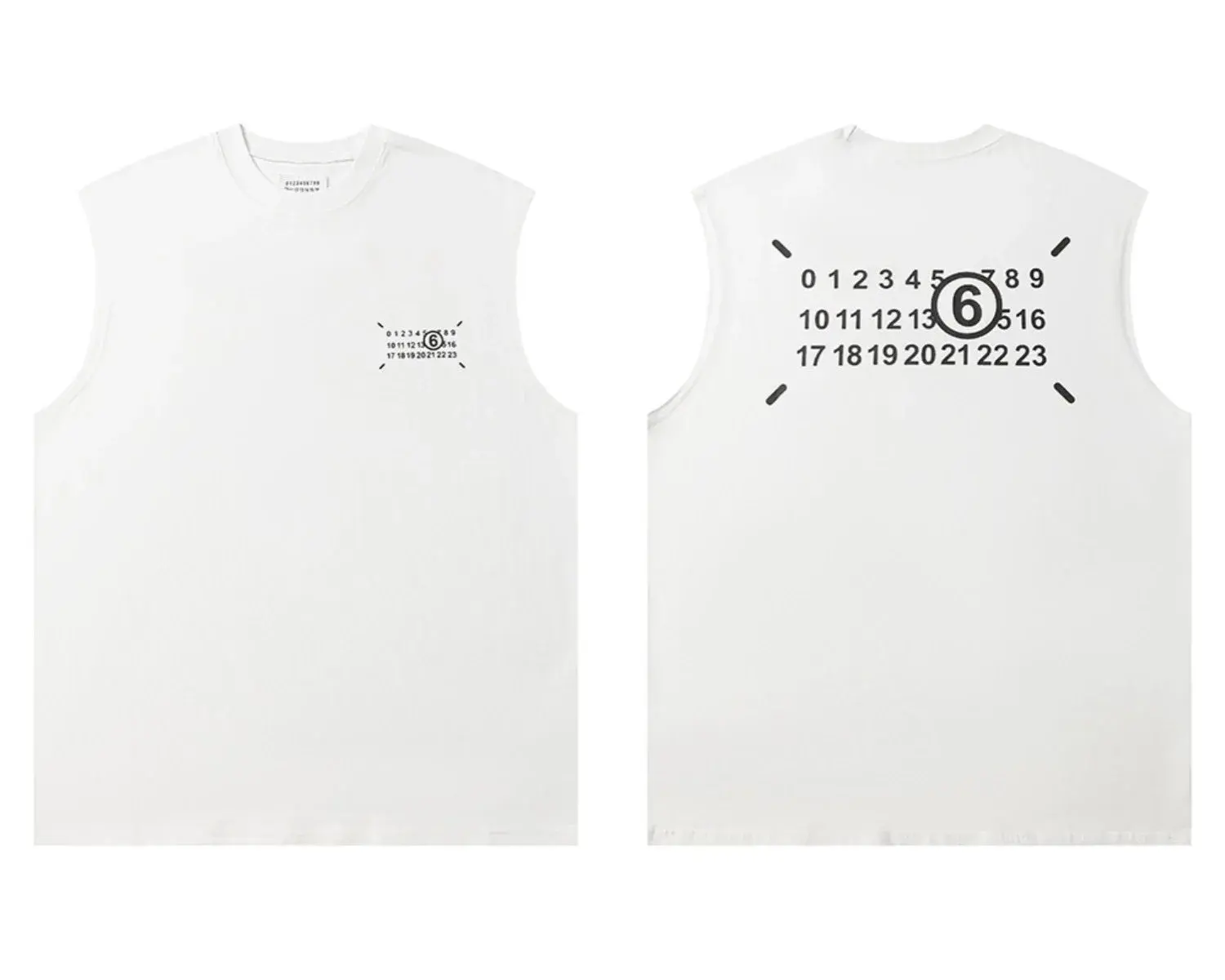 MM6 Maison Margiela Framed Number Tank Top White