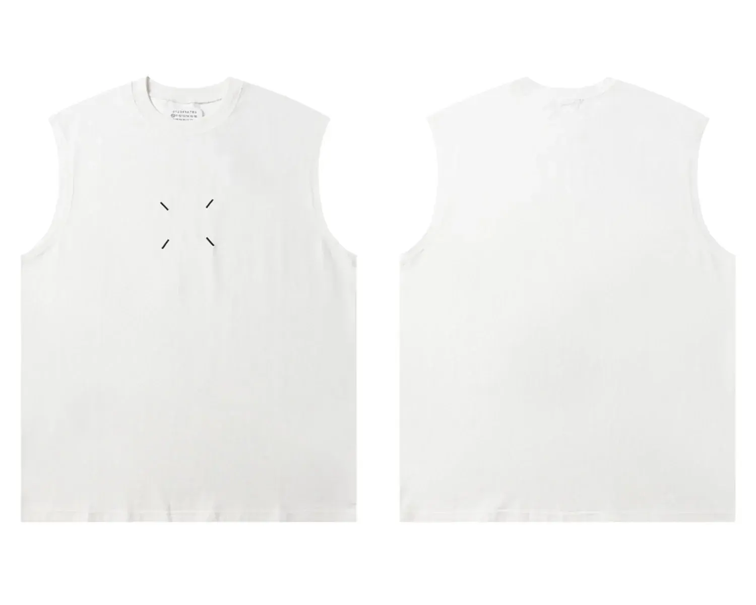 Maison Margiela Number Logo Tank Top White