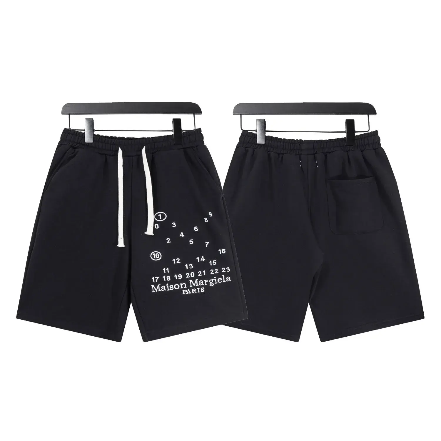 Maison Margiela Numbers Logo Black Shorts