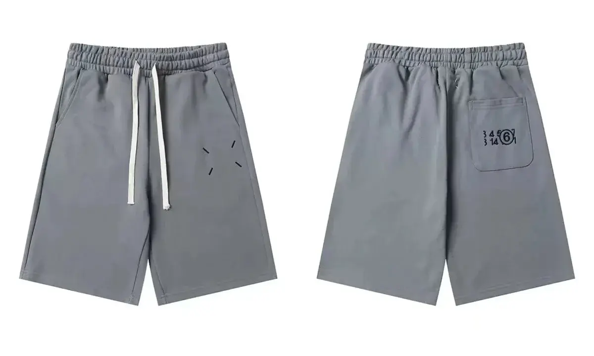 Maison Margiela Number Logo Sweat Shorts Light Grey