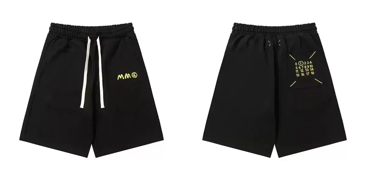 MM6 Maison Margiela Number Logo Sweat Shorts Black
