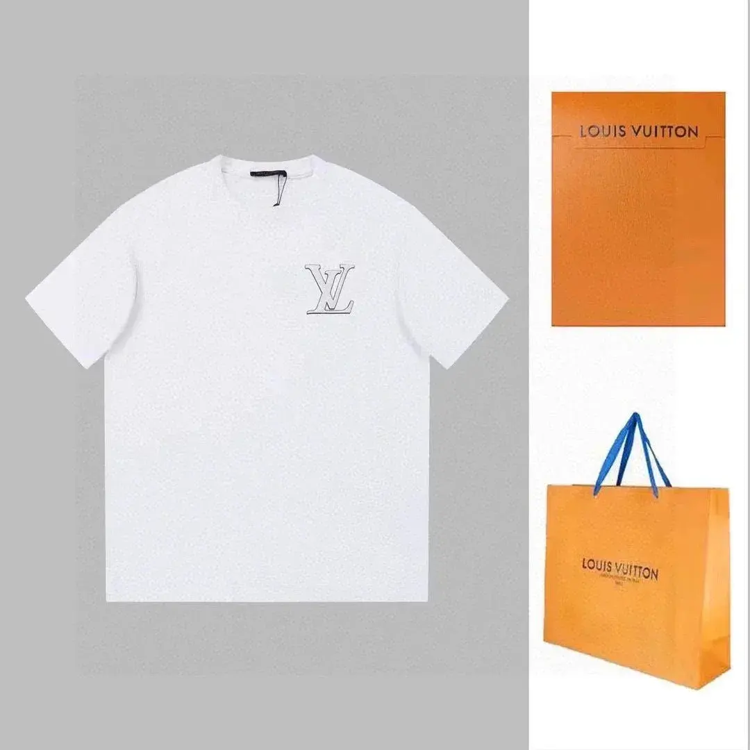 Louis Vuitton Monogram LV Outline Chest Logo T-Shirt White