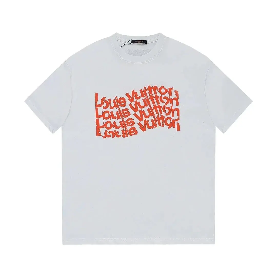 Louis Vuitton Graffiti Text T-Shirt Light Grey