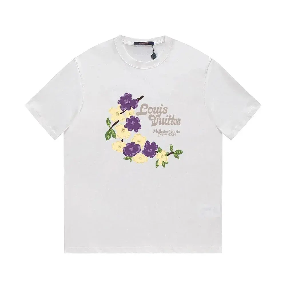 Louis Vuitton Floral Graphic T-Shirt White Purple
