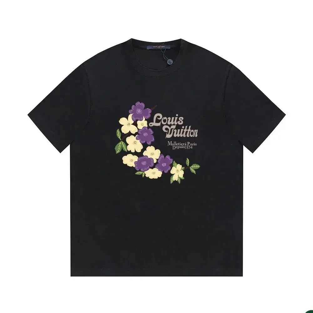 Louis Vuitton Floral Graphic Black T-Shirt