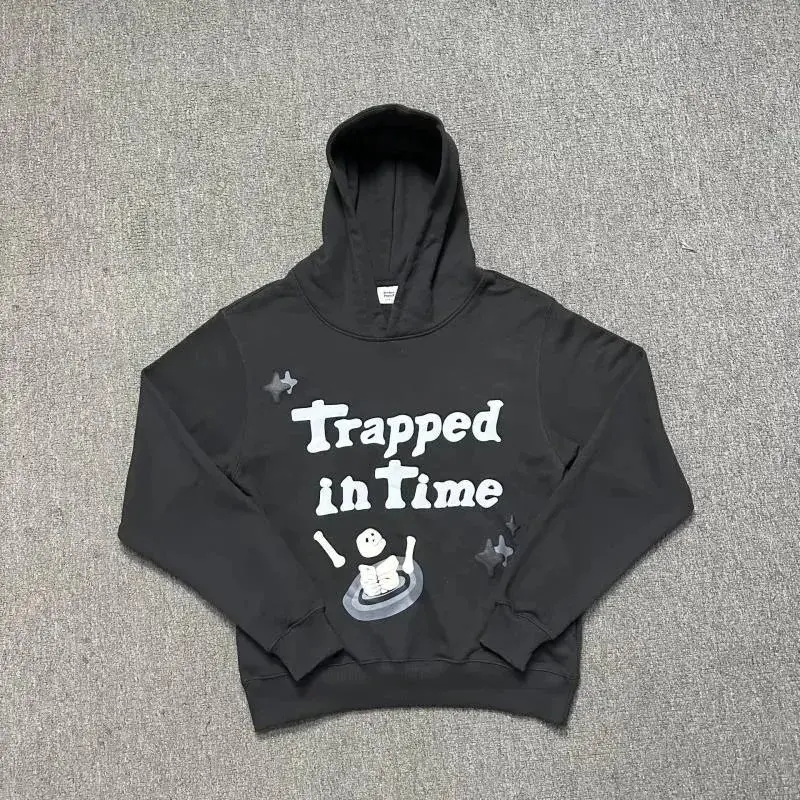 Broken Planet Trapped in Time Hoodie Dark Grey