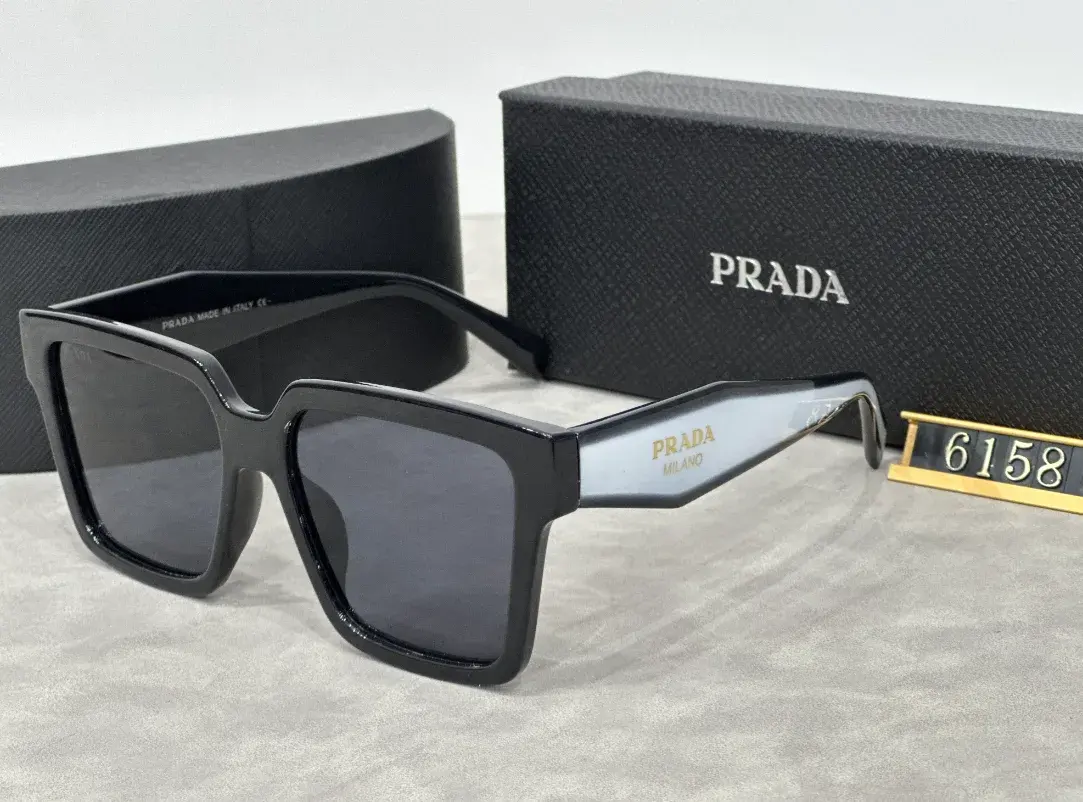 Prada Square Sunglasses White and Black