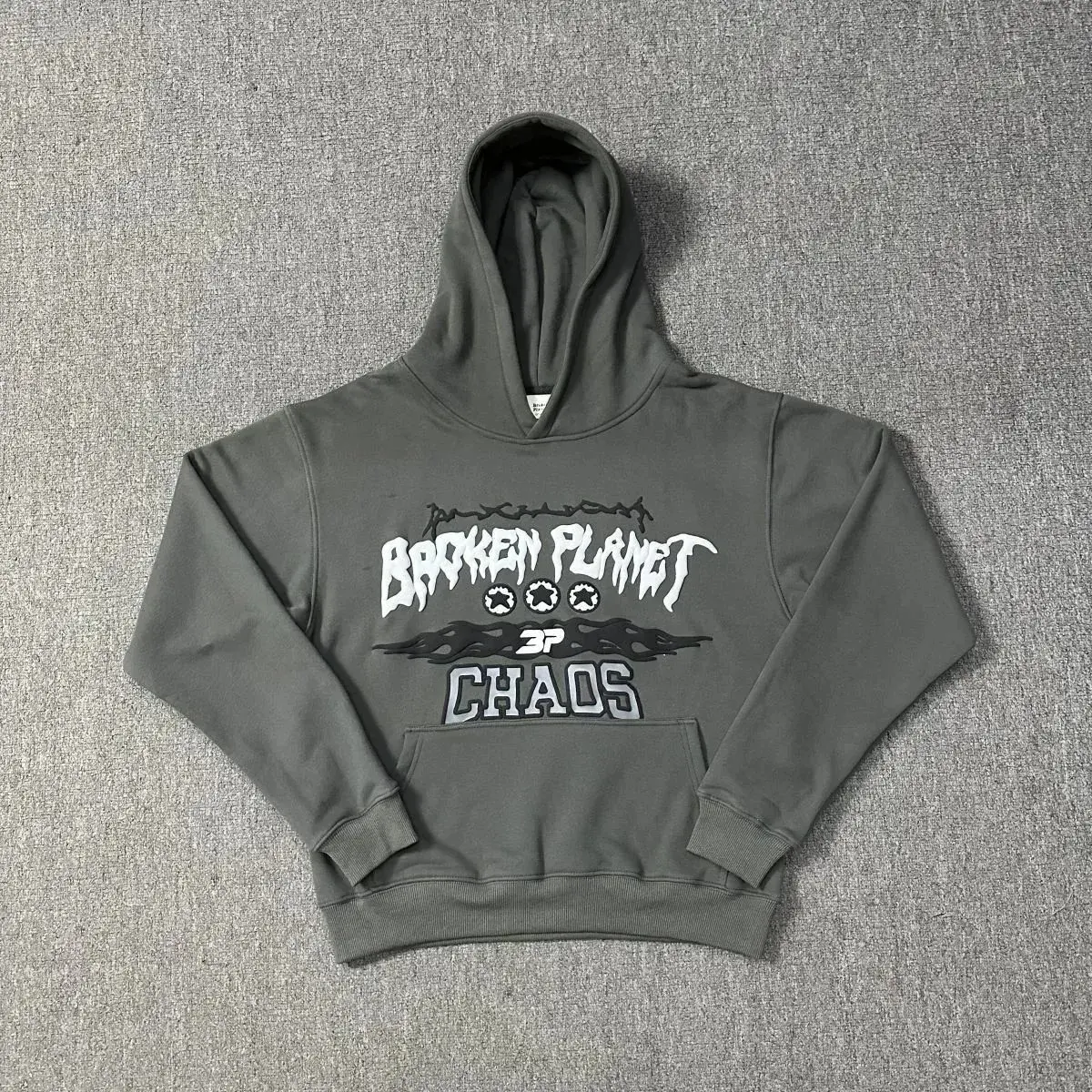 Broken Planet Chaos Grey Hoodie