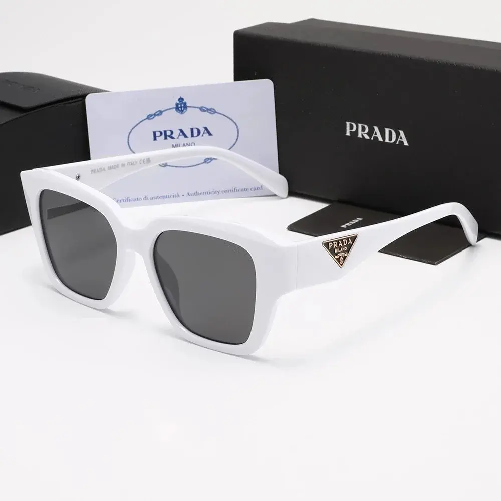 Prada Symbole White Dark Lenses Sunglasses