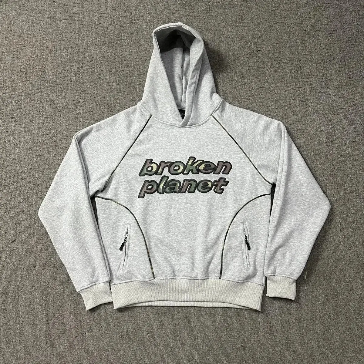 Broken Planet Hoodie Grey