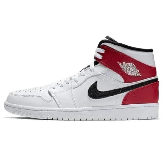 Air Jordan 1 Mid White Red Black