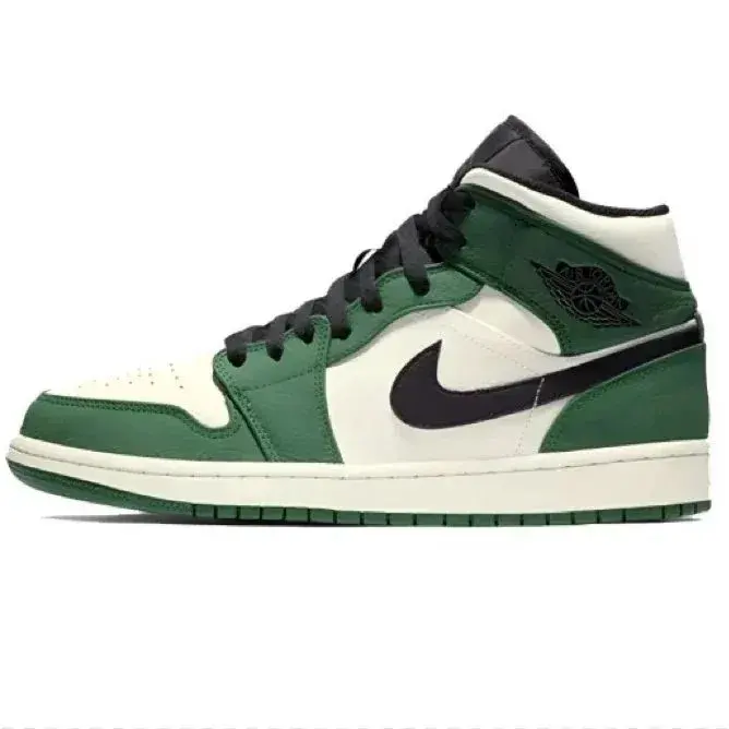 Air Jordan 1 Mid Lucky Green Black