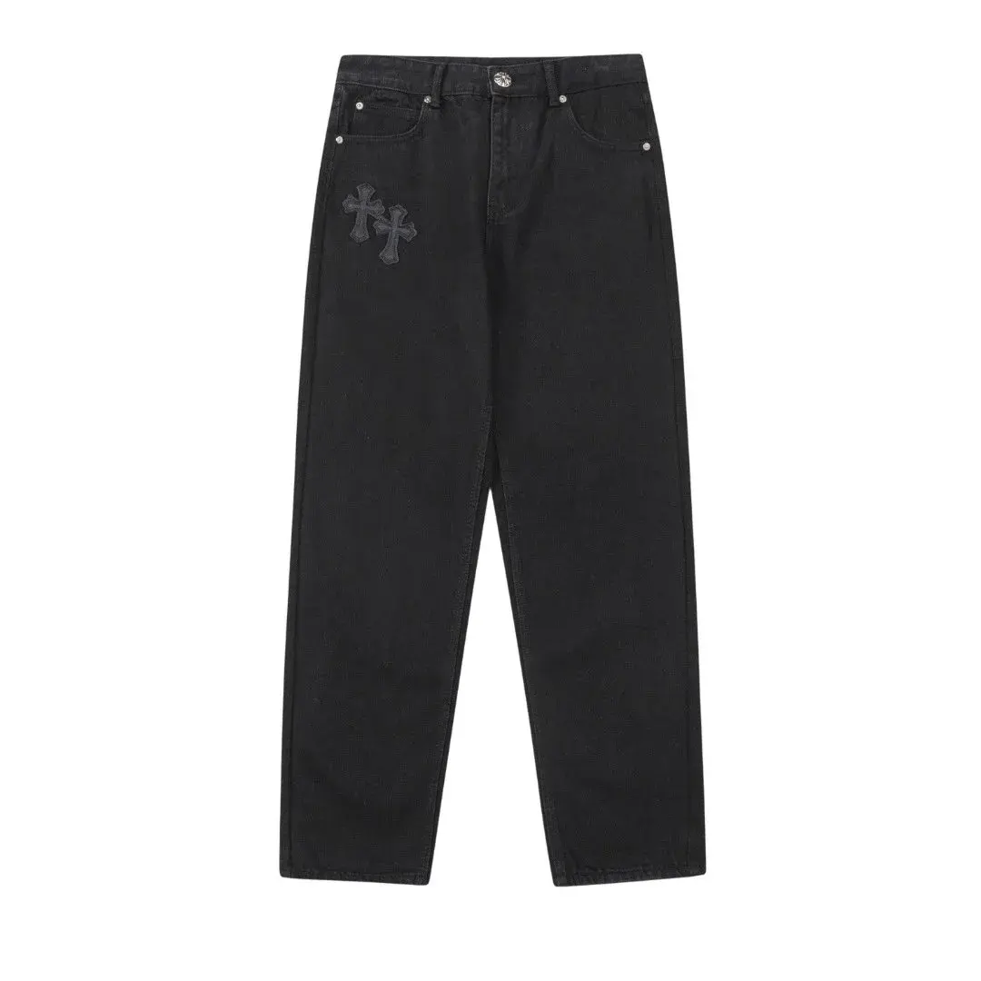 Chrome Hearts Minimalist Cross Patch Jeans Black