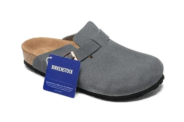 Birkenstock Boston Suede Stone Coin