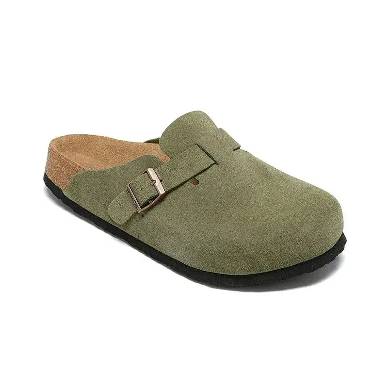 Birkenstock Boston Suede Faded Khaki