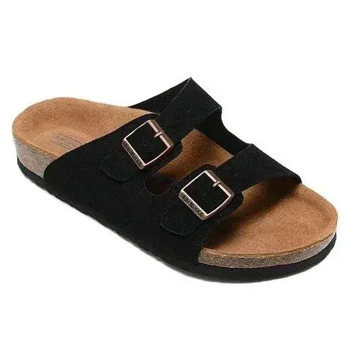 Birkenstock Arizona Suede Leather Sandals Black