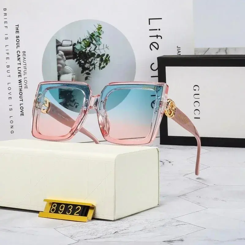 Gucci Square Pink and Blue Gradient Sunglasses