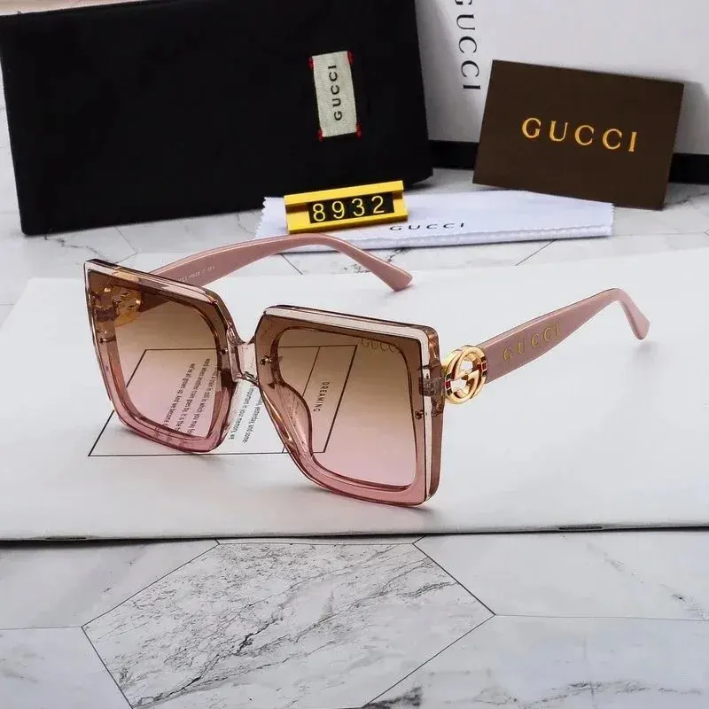 Gucci Square Sunglasses Pink Brown Gradient