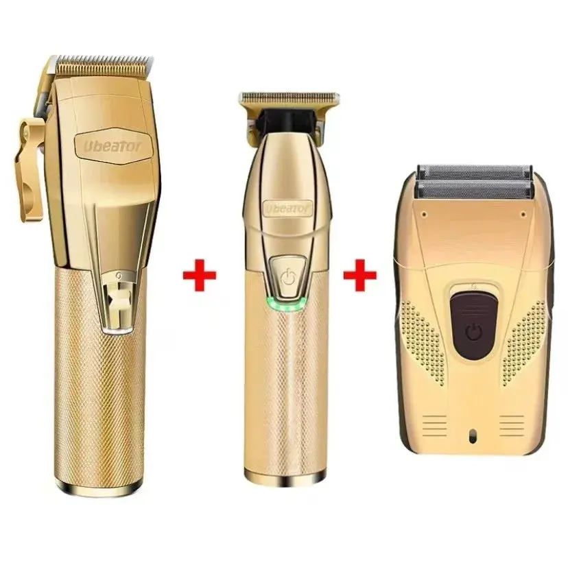 Ubeator Hair Clipper Trimmer and Shaver Set Gold