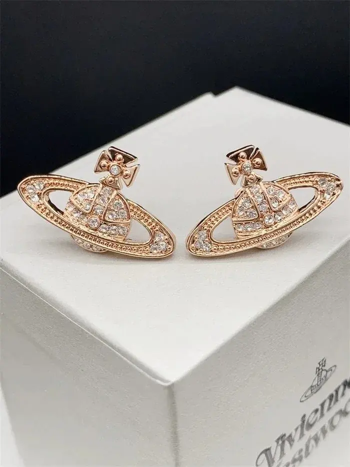 Vivienne Westwood Rose Gold Stud Earrings