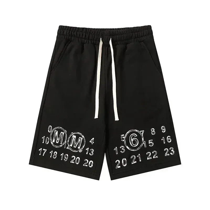 MM6 Maison Margiela Number Graphic Shorts Black