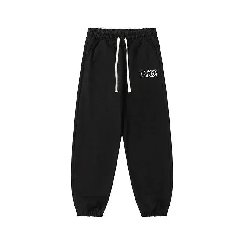 MM6 Maison Margiela Number Graphic Sweatpants Black