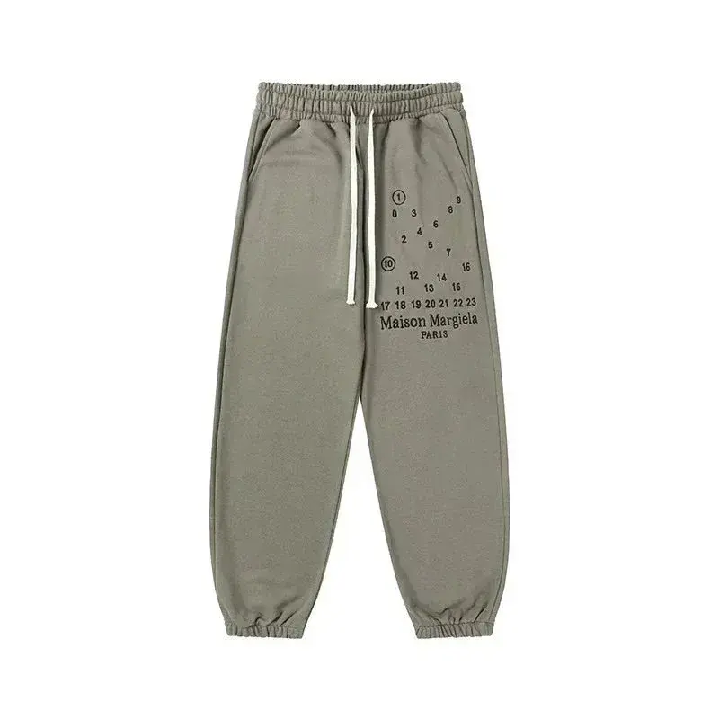 Maison Margiela Numeric Logo Sweatpants Light Green