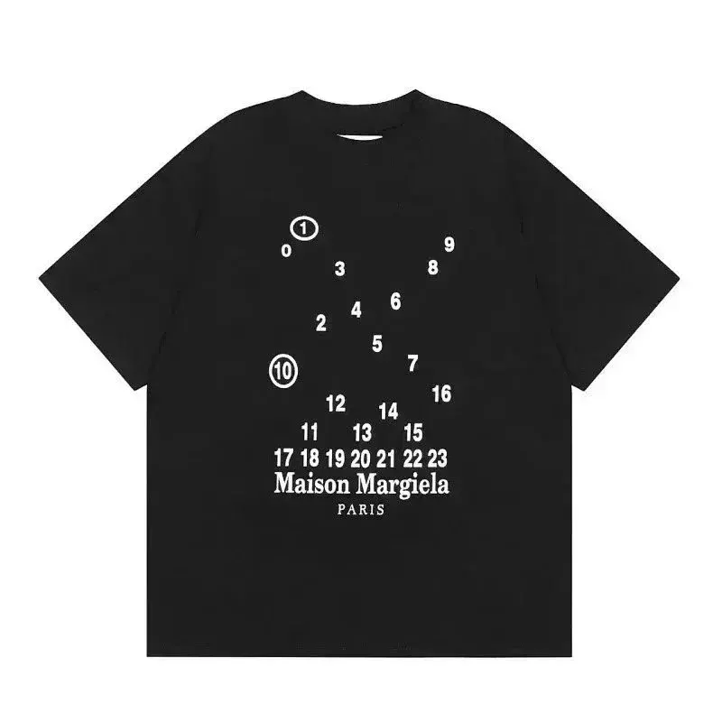 Maison Margiela Numeric Logo Paris Black T-Shirt