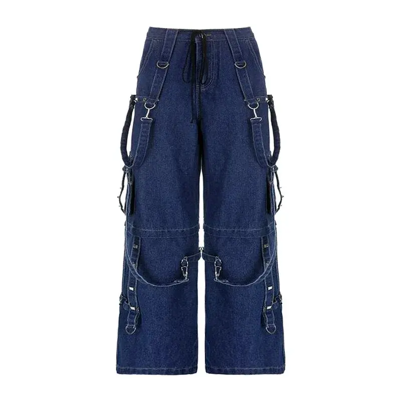 Unbranded Blue Cargo Denim Pants