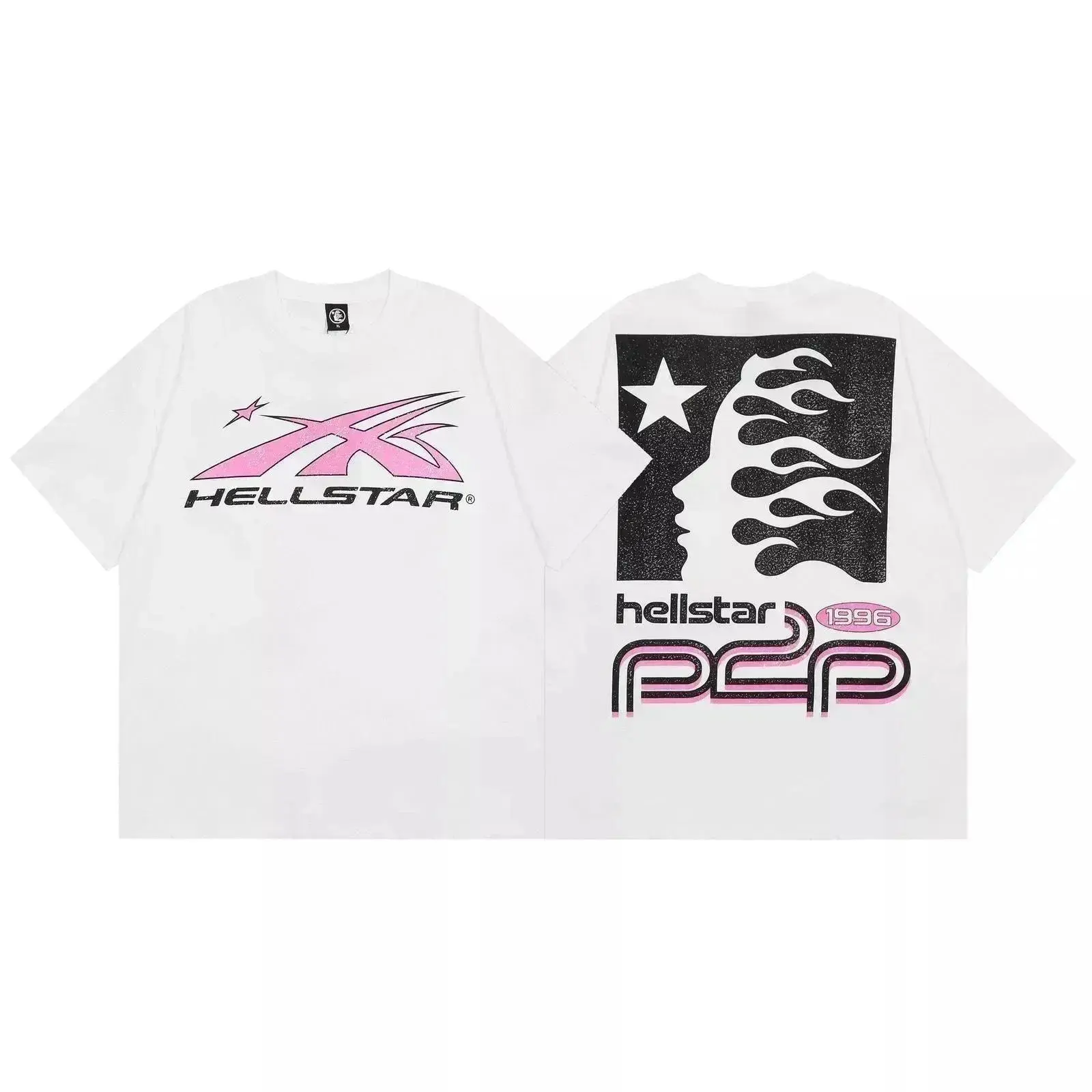 Hellstar P2P T-Shirt White Pink