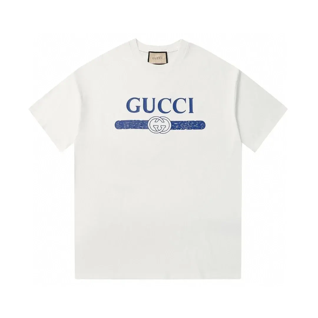 Gucci Distressed Web Stripe T-Shirt Off White
