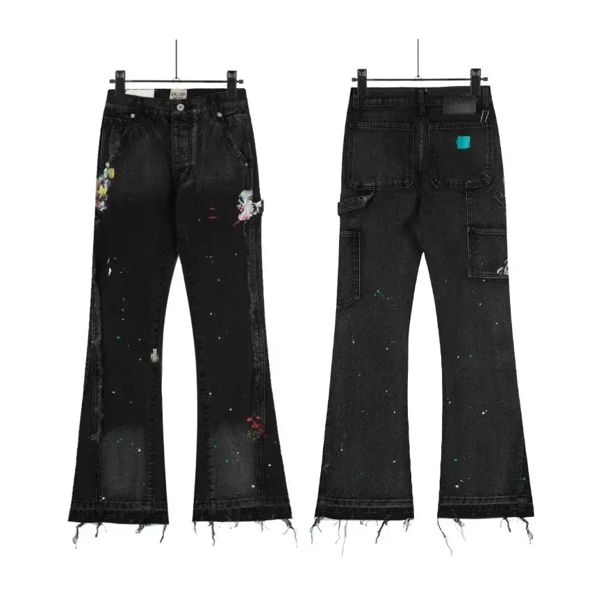 Gallery Dept. La Flare Painted Jeans Black