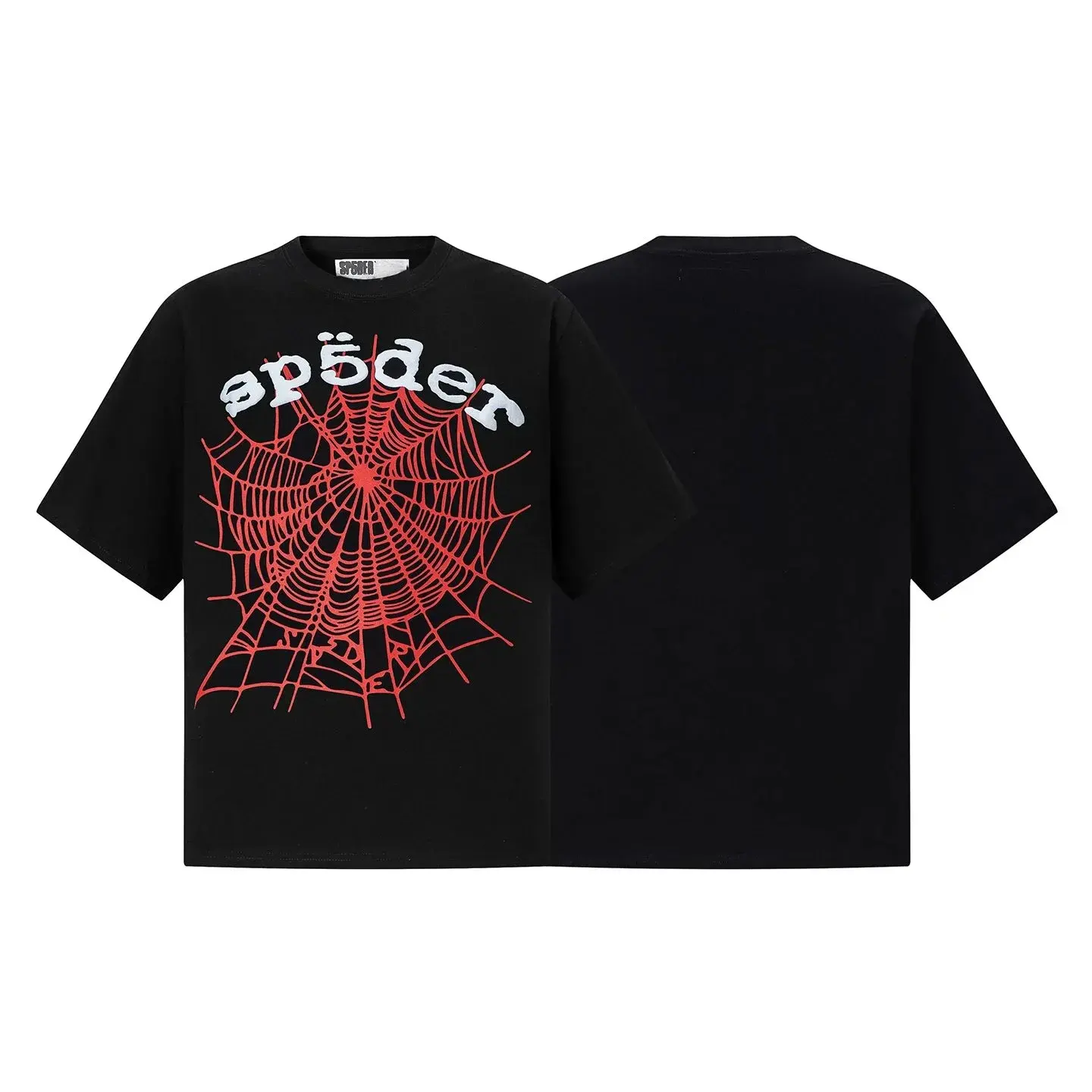 SP5DER Web Print T-Shirt Black Red