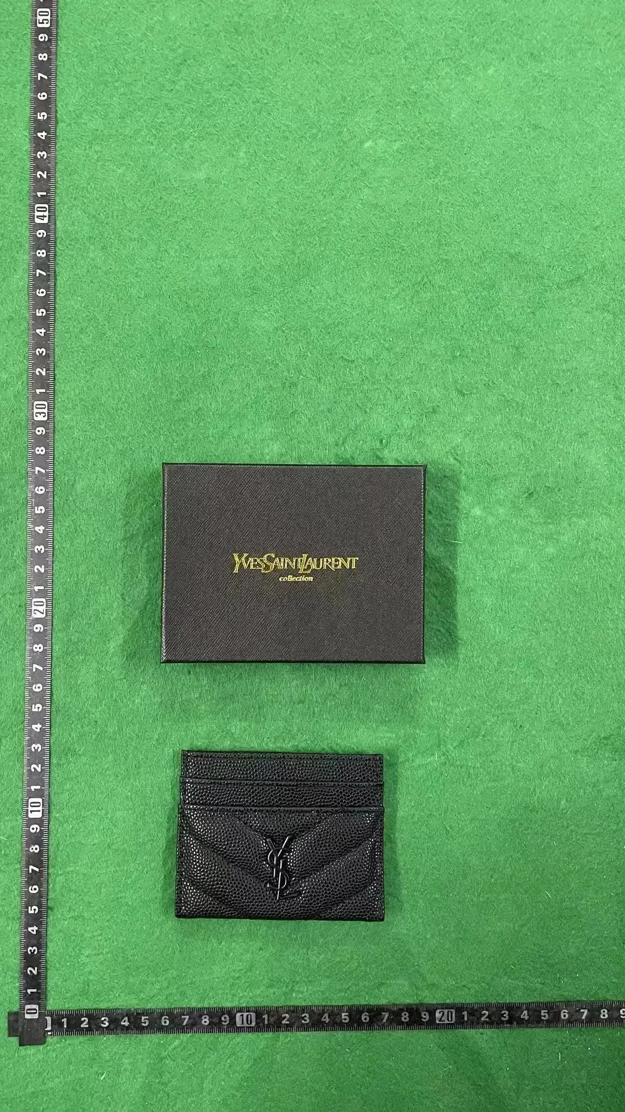 Saint Laurent Monogram Matelasse Card Holder Black
