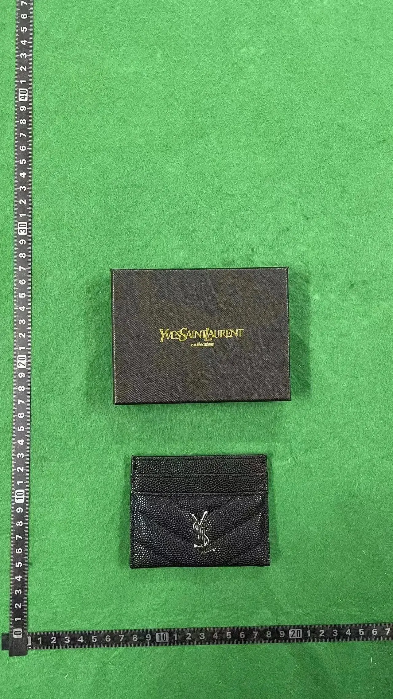 Saint Laurent Monogram Matelasse Card Holder Black