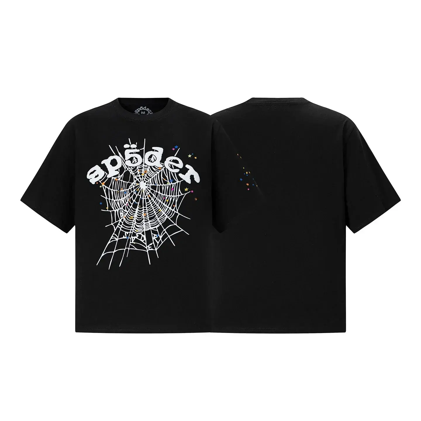 SP5DER Web Print T-Shirt Black