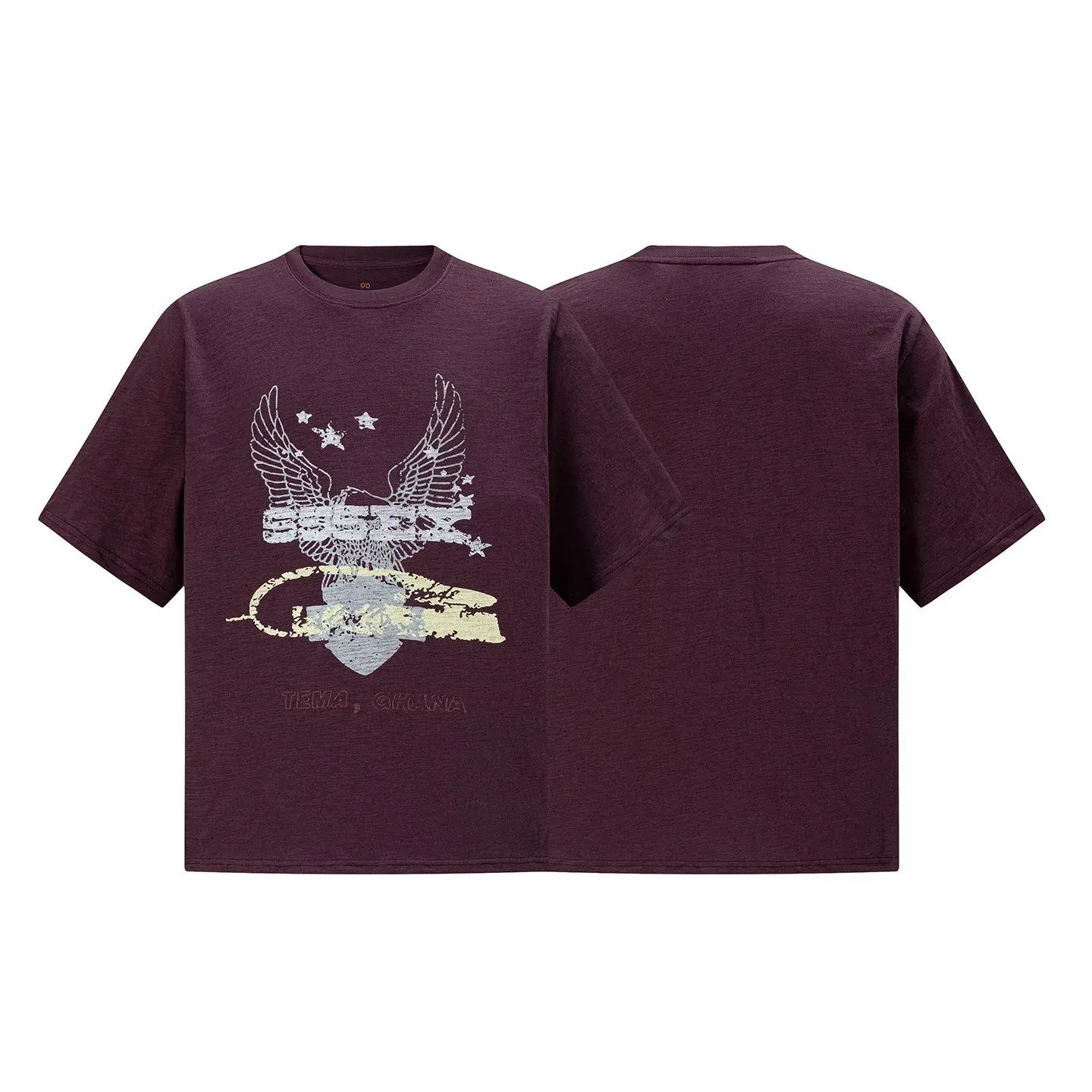 Sp5der Eagle Graphic Tee Burgundy