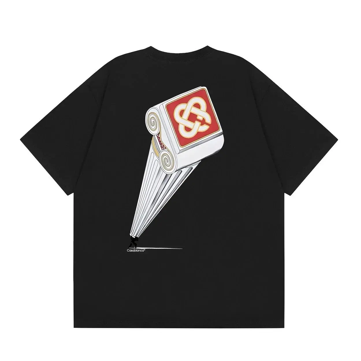 Casablanca Pillar Graphic T-Shirt Black