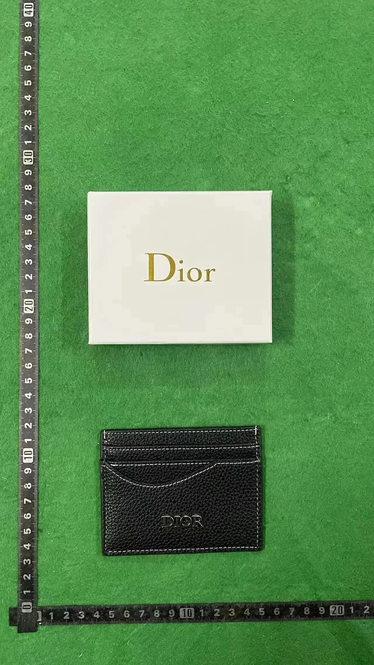 Dior Leather Card Holder Black