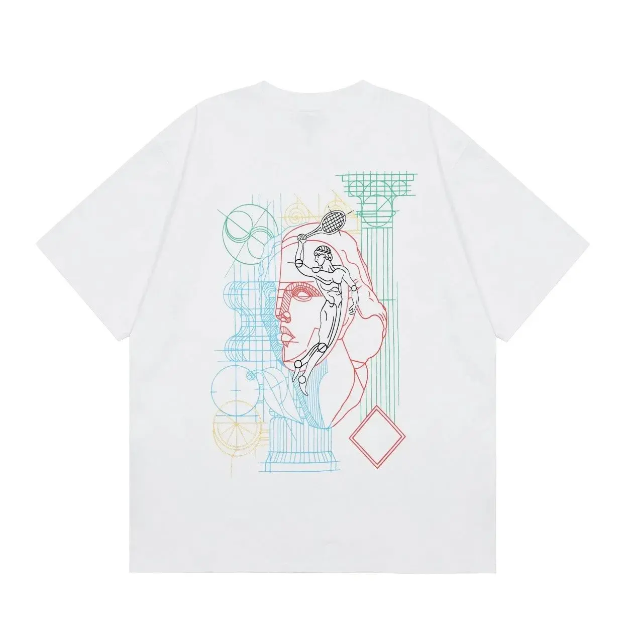 Casablanca Architectural Tennis Line T-Shirt White